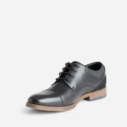 Eram Chaussures De Ville^Derby bordé denim NOIR