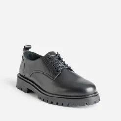 Eram Chaussures De Ville^Derby cuir semelle crantée NOIR