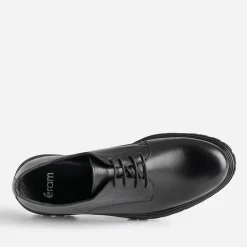 Eram Chaussures De Ville^Derby cuir semelle crantée NOIR