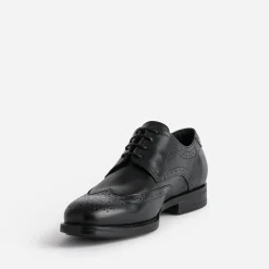 Eram Chaussures De Ville^Derby en cuir à bout fleuri NOIR