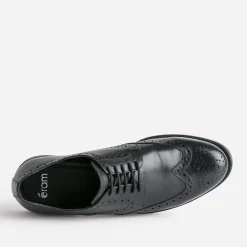 Eram Chaussures De Ville^Derby en cuir détails perforations NOIR