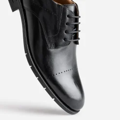 Eram Chaussures De Ville^Derby en cuir ligne perforée NOIR