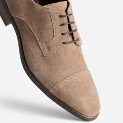 Eram Chaussures De Ville^Derby cuir velours TAUPE