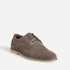 Eram Chaussures De Ville^Derby cuir velouts TAUPE