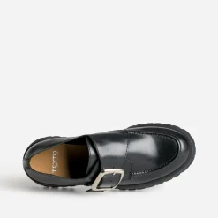 Texto Derbies^Derby cuir maxi boucle NOIR
