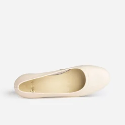 Eram Escarpins^Escarpin beige clair en cuir ECRU