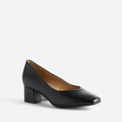 Caprice Escarpins^Escarpin en cuir à talon NOIR