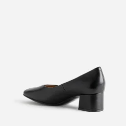 Caprice Escarpins^Escarpin en cuir à talon NOIR