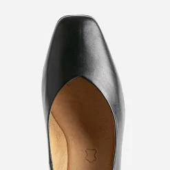 Caprice Escarpins^Escarpin en cuir à talon NOIR