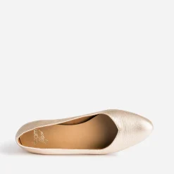 Eram Flex Escarpins^Escarpin dé en cuir embossé OR