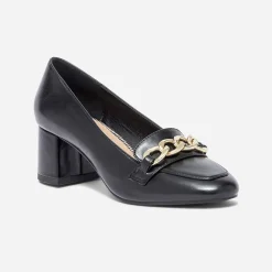 Eram Escarpins^Escarpin à talon et chaîne-bijou NOIR