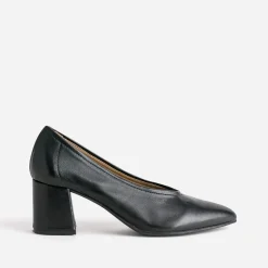 Eram Escarpins^Escarpin en cuir à décolleté couvrant NOIR