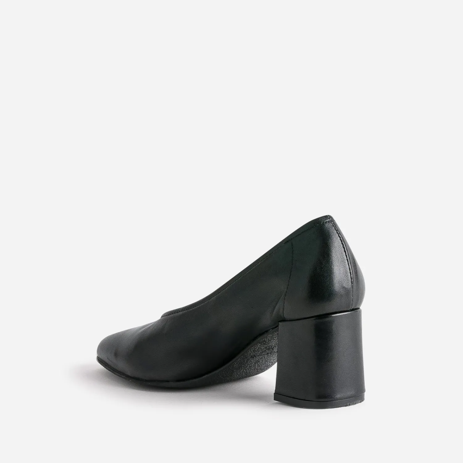 Eram Escarpins^Escarpin en cuir à décolleté couvrant NOIR