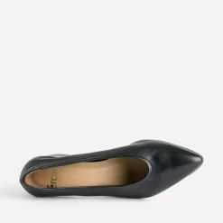 Eram Escarpins^Escarpin en cuir à décolleté couvrant NOIR