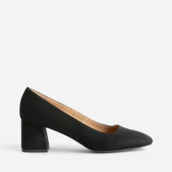 Eram Escarpins^Escarpin suédé à bout carré NOIR
