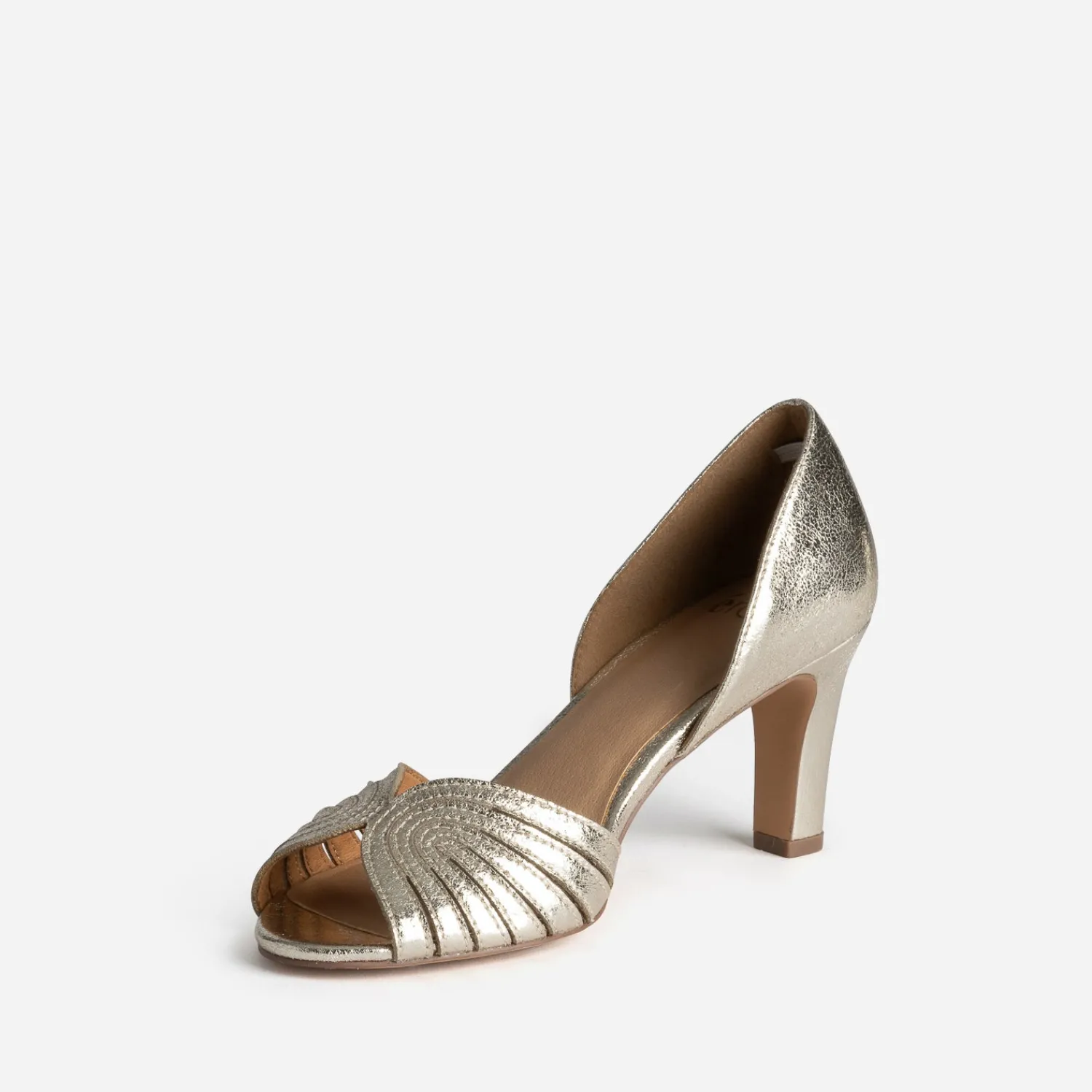 Eram Escarpins^Escarpin open-toe talon à gge OR
