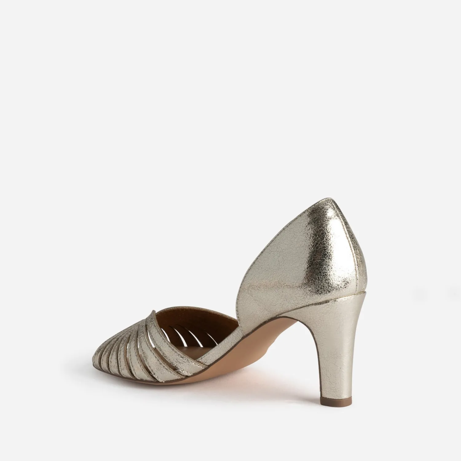 Eram Escarpins^Escarpin open-toe talon à gge OR