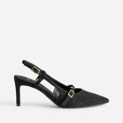 Texto Escarpins^Escarpin slingback suédé NOIR