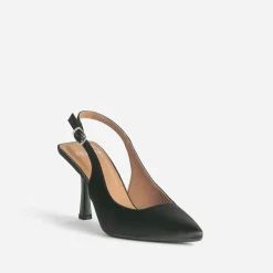 Texto Escarpins^Escarpin slingback satiné NOIR