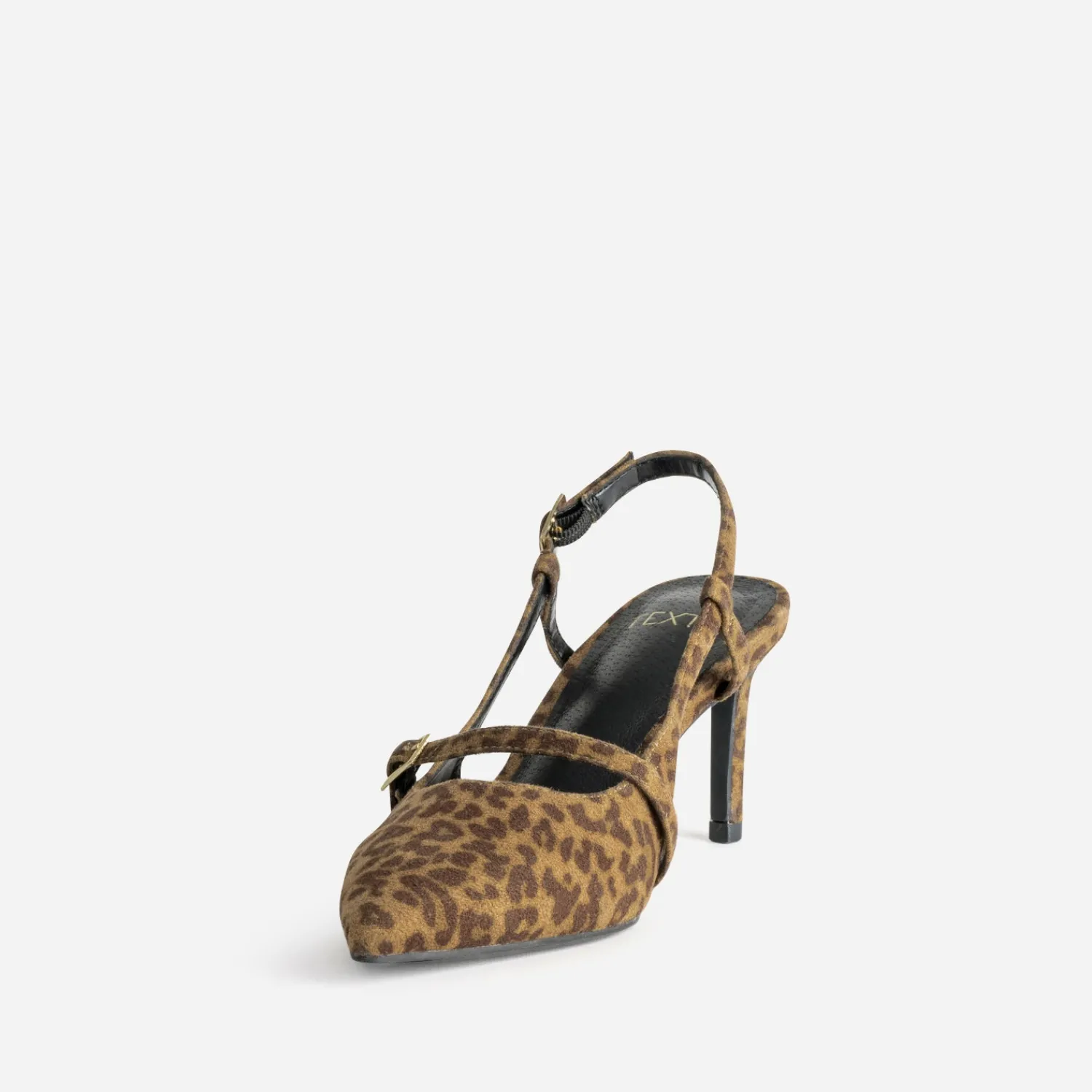 Eram Escarpins^Escarpin slingback TEXTO suédé effet léopard MARRON