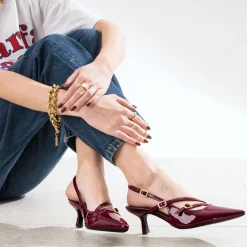 Texto Escarpins^Escarpin slingback verni BORDEAUX