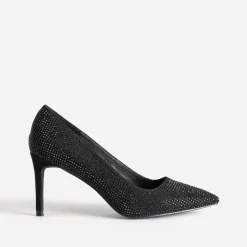 Texto Escarpins^Escarpin stiletto décor strass NOIR