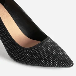 Texto Escarpins^Escarpin stiletto décor strass NOIR
