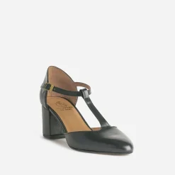 Eram Escarpins^Escarpin-salomé éco-conçu en cuir NOIR