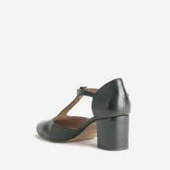 Eram Escarpins^Escarpin-salomé éco-conçu en cuir NOIR