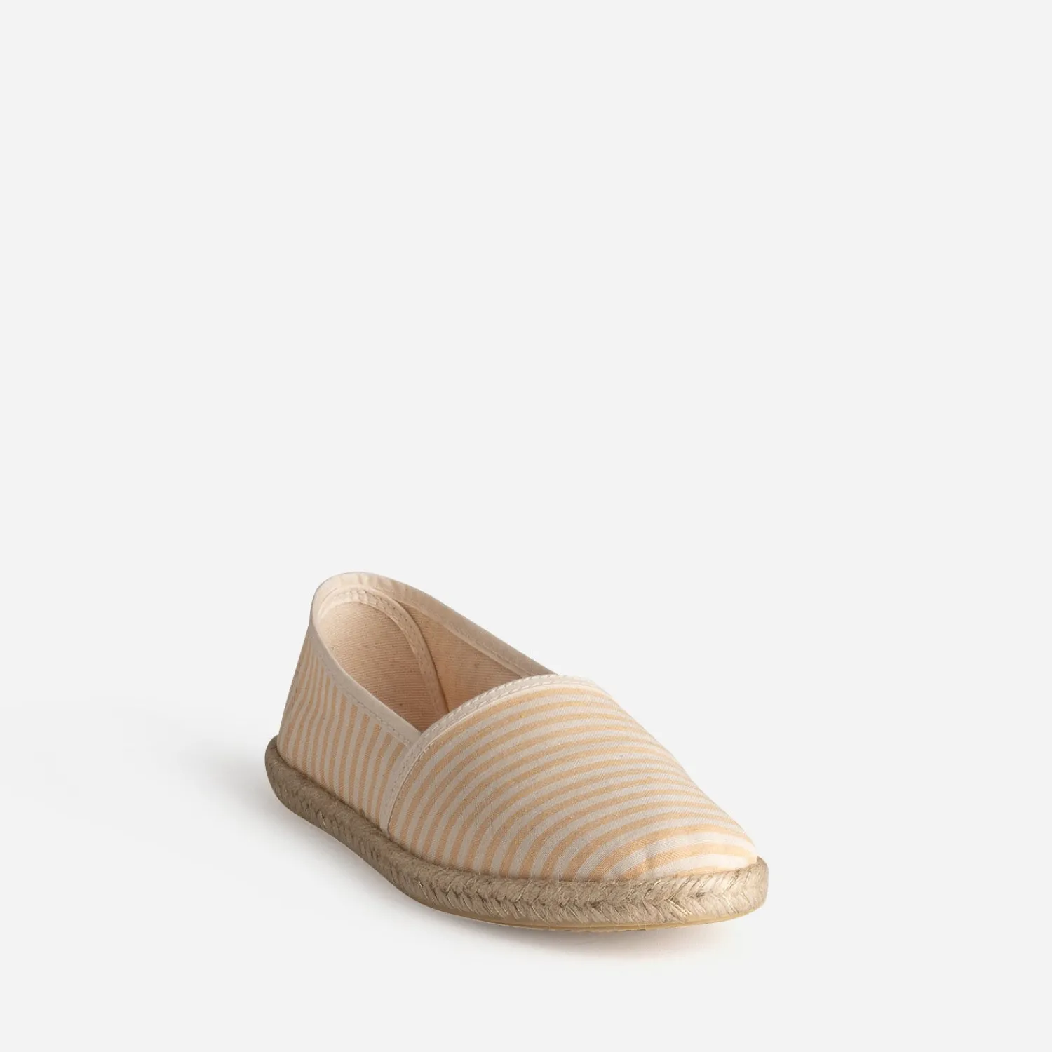 Eram Espadrilles^Espadrille beige toile rayée JAUNE