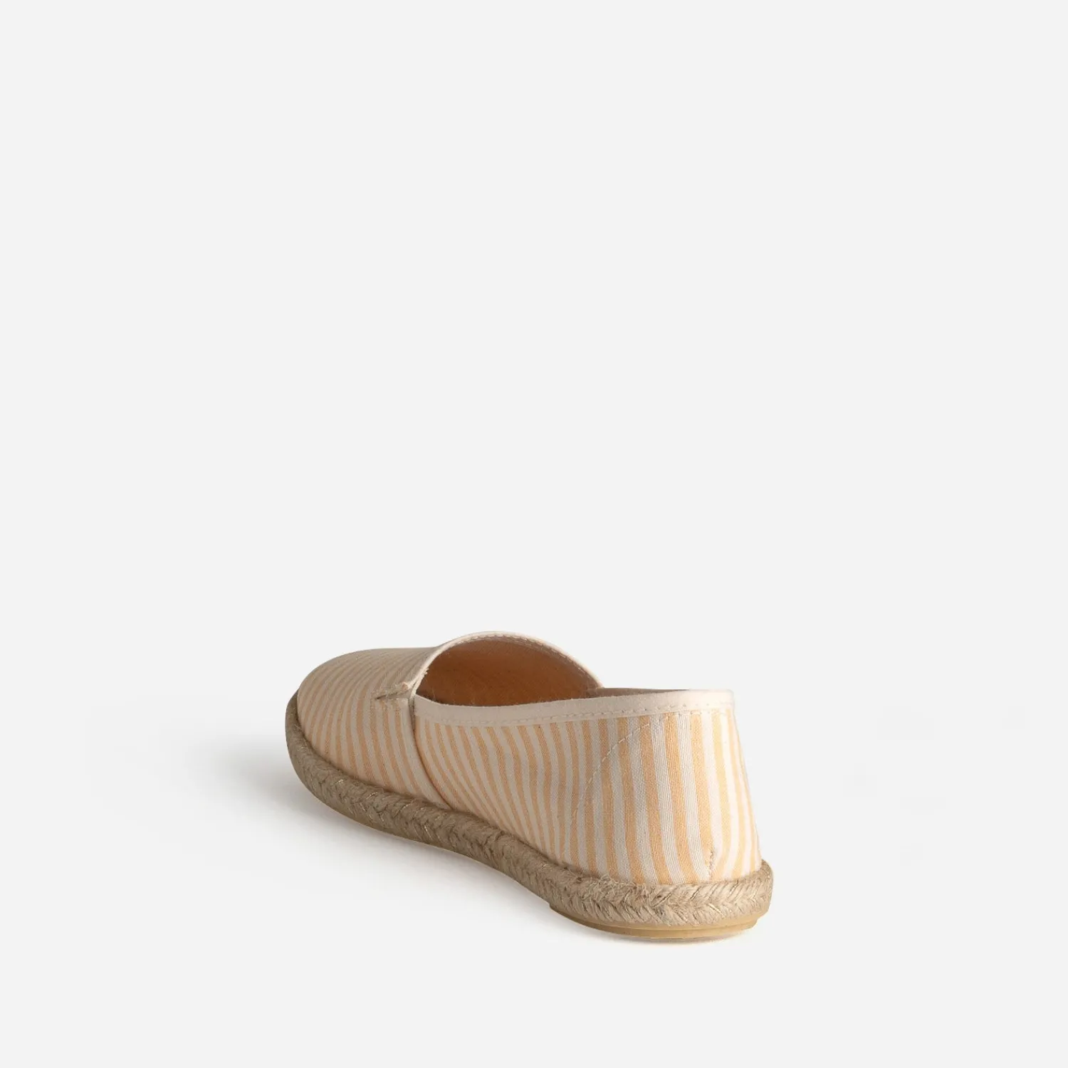 Eram Espadrilles^Espadrille beige toile rayée JAUNE
