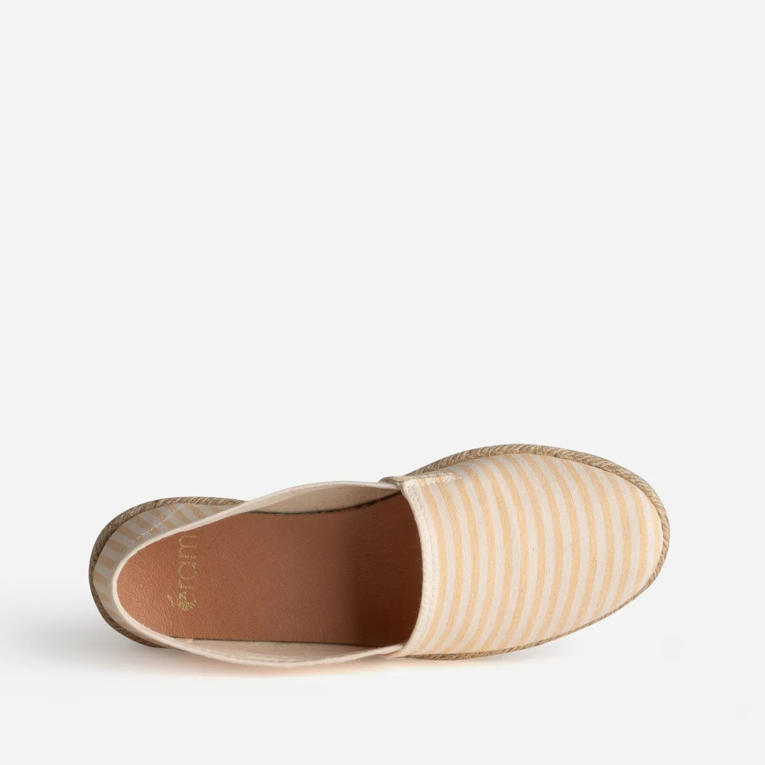 Eram Espadrilles^Espadrille beige toile rayée JAUNE