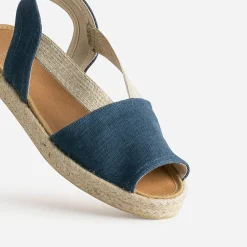 Eram Espadrilles^Espadrille bleue toile éco-conçu MARINE
