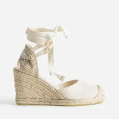 Eram Espadrilles|Sandales^Espadrille compensée écrue BLANC
