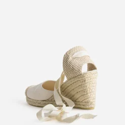 Eram Espadrilles|Sandales^Espadrille compensée écrue BLANC