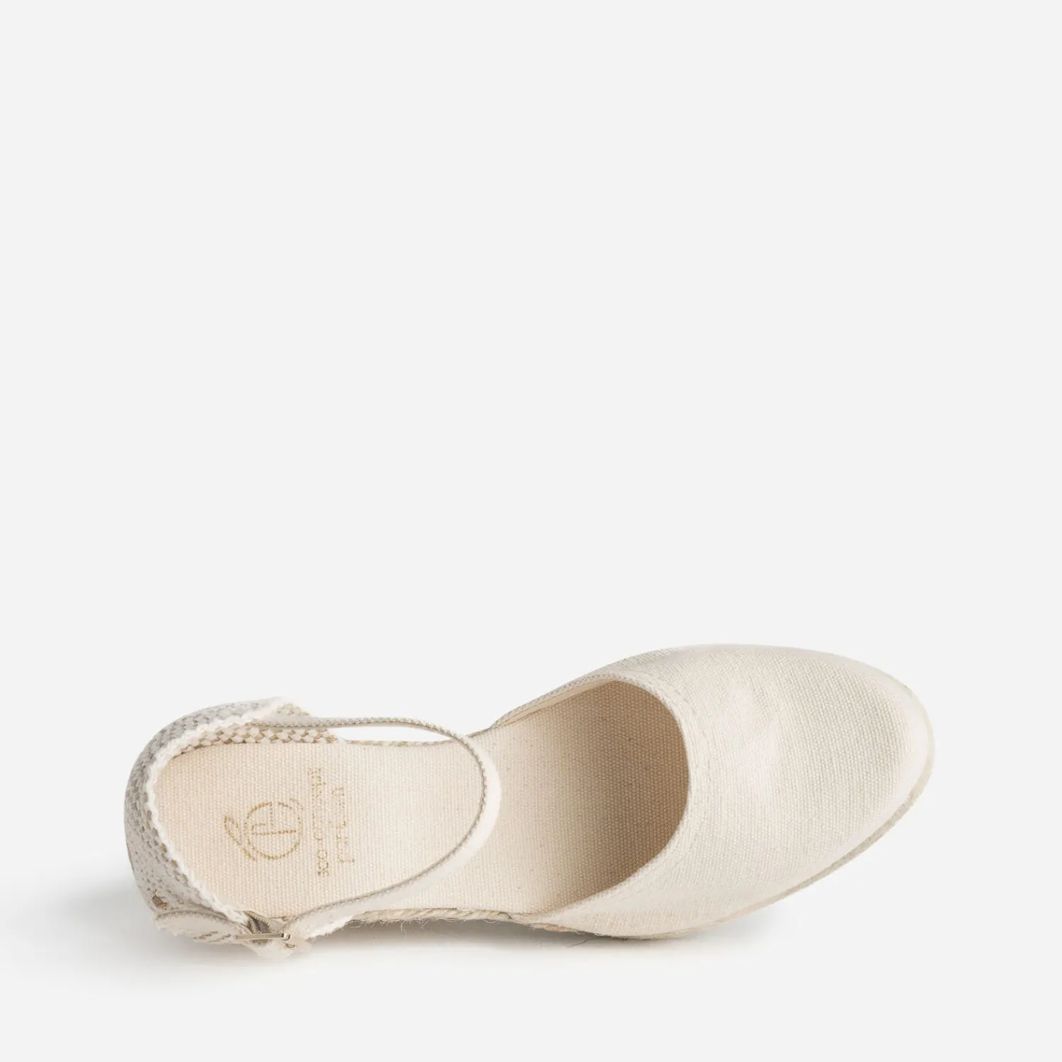 Eram Espadrilles|Sandales^Espadrille compensée écrue éco-conçue en toile ECRU