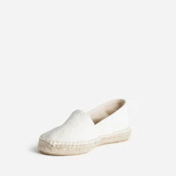Eram Espadrilles^Espadrille écrue toile damassée BLANC