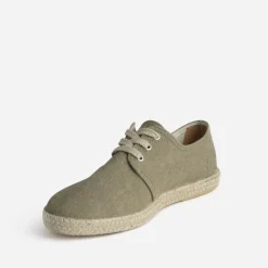 Eram Espadrilles^Espadrille en toile à lacet éco-conçu KAKI