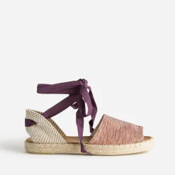 Eram Espadrilles^Espadrille , corail, blanc en textile VIOLET