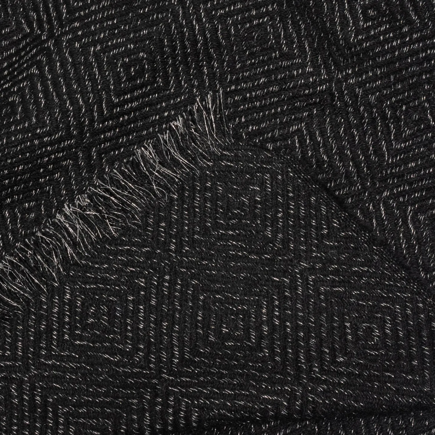 Texto Echarpes & Foulards^Etole e et gris argenté à motifs chevrons NOIR