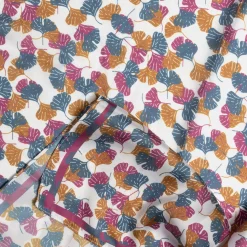 Eram Echarpes & Foulards^Foulard écru imprimé feuilles MARINE
