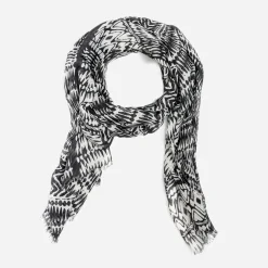 Texto Echarpes & Foulards^Foulard et blanc NOIR