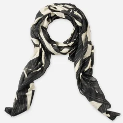 Eram Echarpes & Foulards^Foulard motif maxi feuilles NOIR