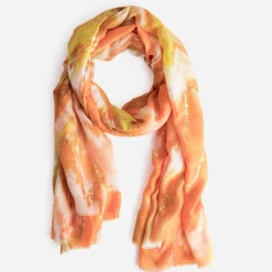 Texto Echarpes & Foulards^Foulard imprimé tie & dye ORANGE