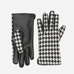 Eram Gants & Parapluie^Gants et écru à motif pied-de-coq NOIR