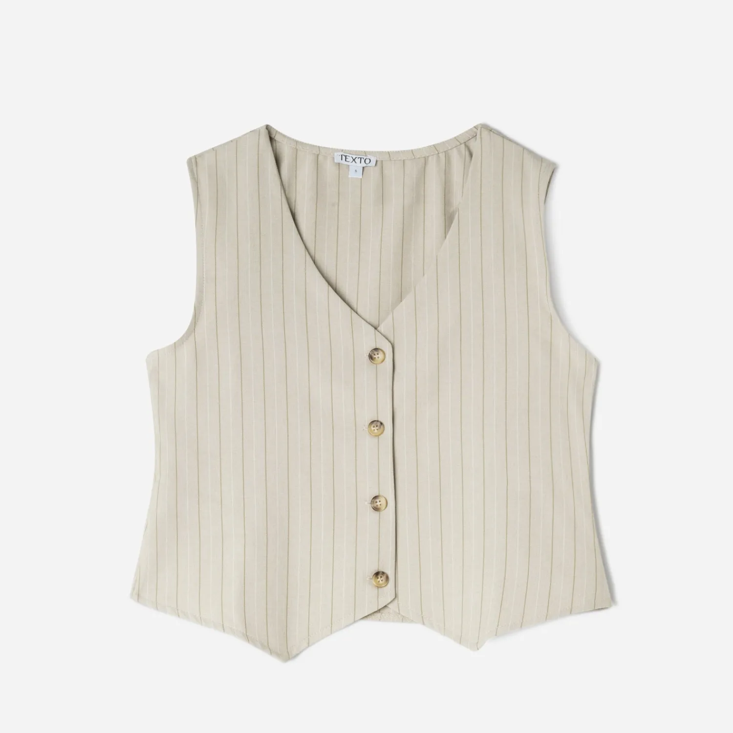 Texto T-Shirts^Gilet de costume rayures tennis BEIGE