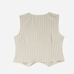 Texto T-Shirts^Gilet de costume rayures tennis BEIGE