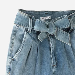 Texto Pantalons & Jeans^Jean slouchy délavé BLEU