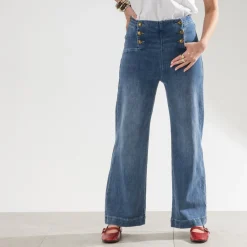 Texto Pantalons & Jeans^Jean à pont BLEU