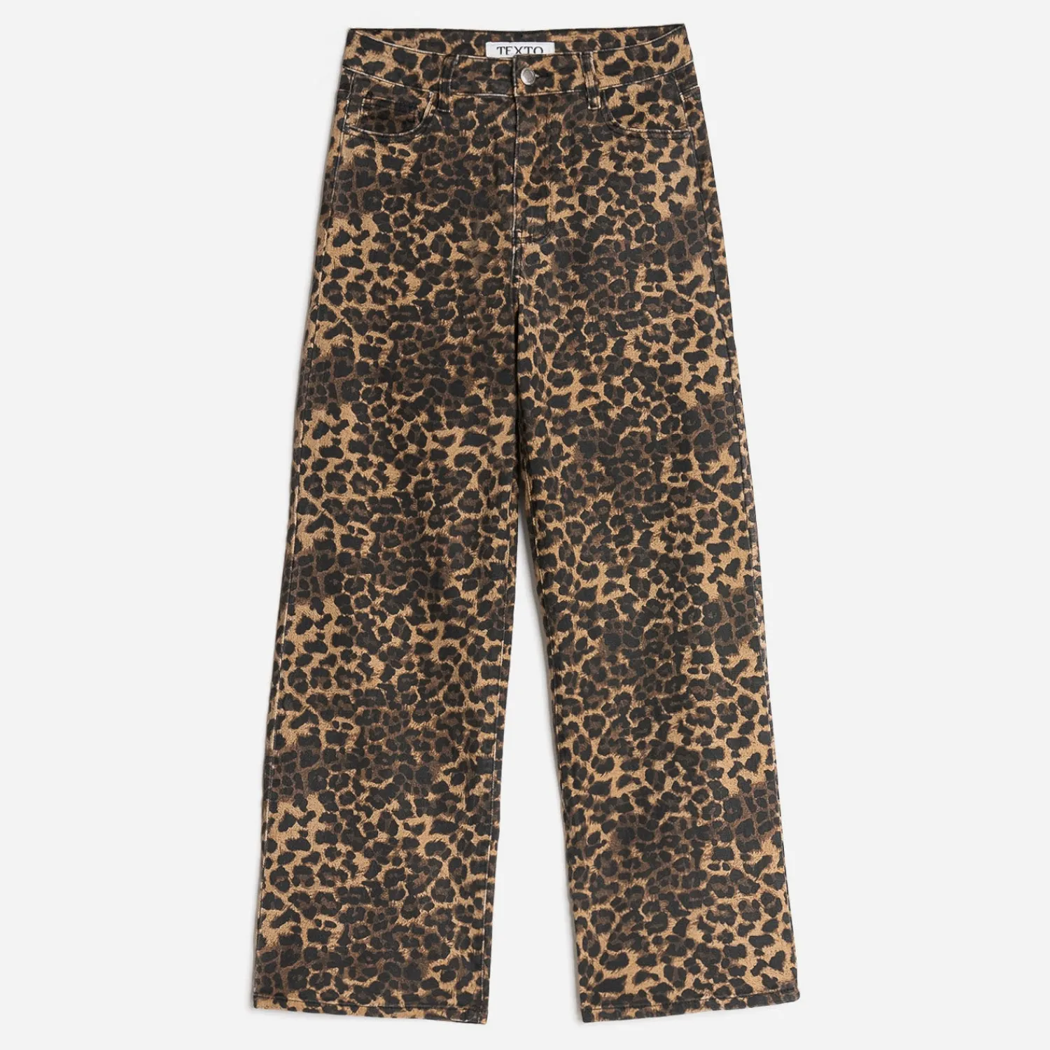 Texto Pantalons & Jeans^Jean à imprimé léopard MARRON